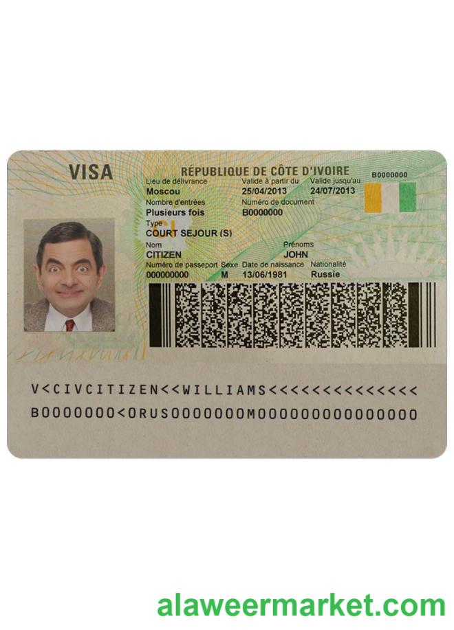 COTE D'IVOIRE visa
